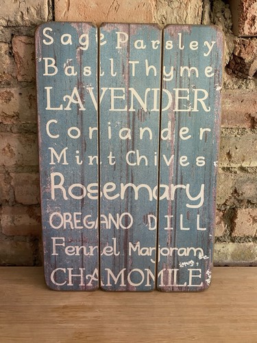 Herb themed wooden - wooden, plaque