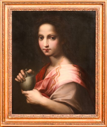 Large antique italian portrait - antique,