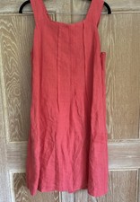 Toast Coral Orange Linen Dress