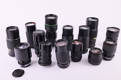 Job lot vintage camera lenses - lot,