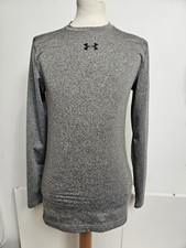 Under Armour Shirt Top Compression Mens Fleece Cold Gear Gym Run Base Trek - S 