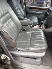Lot11B RANGE ROVER P38 Electric Leather Front Seats Grey With Black Piping TV