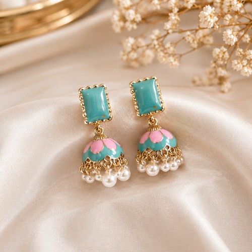 Turquoise pink pearl - turquoise,