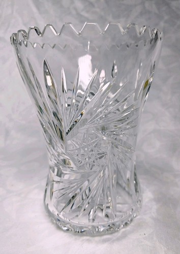 Heavy cut crystal - cut, vase