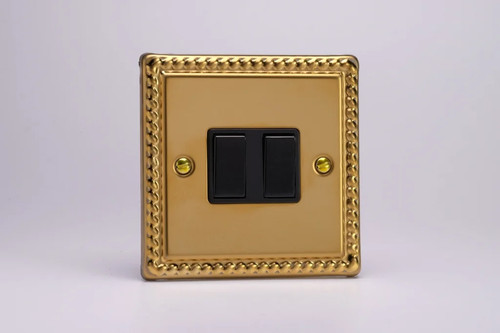 Switch brass double light 10a - switch,