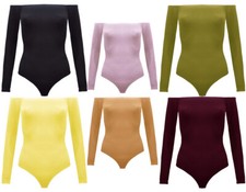 Womens Ribbed Off The Shoulder