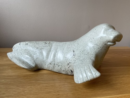 Vintage inuit seal soapstone - inuit,