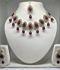 Maroon Indian bollywood bridal