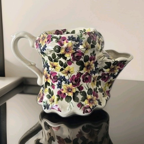 Vintage shaving mug floral - shaving,