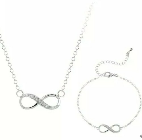 Silver and crystal - silver, infinity