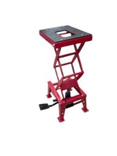 Motorbike Lift Scissor Hydraulic 300Lb Cross Lift - Red Dirt Pit Bike Stand