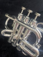 Getzen three-valve Piccolo Trumpet in A/Bb in Silver Plate