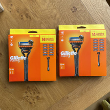 New 100% GENUINE GILLETTE FUSION 5 PROGLIDE POWER BLADE ORANGE x20 BLADES