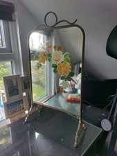 Antique Brass Floral Mirrored