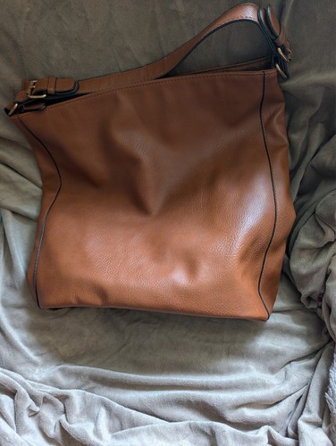 Brown leather large tote - leather,