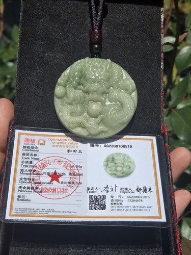 Jade dragon crystal necklace - jade,