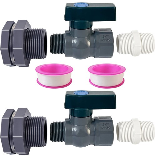 Pvc rain barrel spigot - barrel, kit