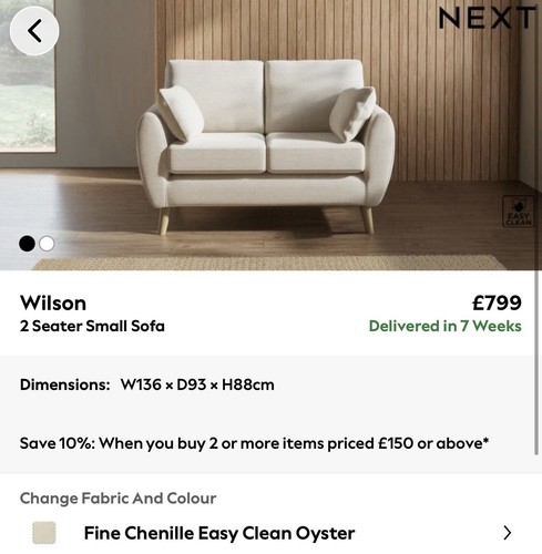 Next wilson seater - next,