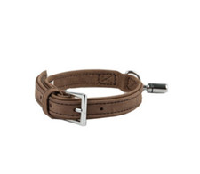 Wainwright's Dog Collar with ID Barrell Leather Brown - XS 25 - 30cm