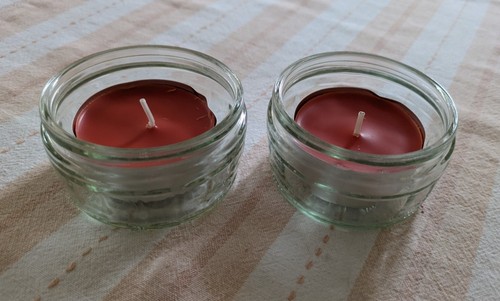 Tealight holders with orange - tealight,