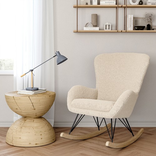 Upholstered sherpa rocking - upholstered,