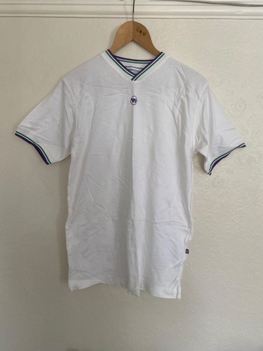 Wimbledon mens white neck t - white,
