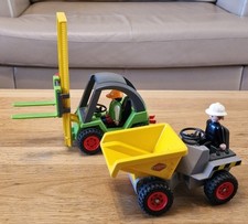 Playmobil Forklift Pallet Truck with figure & 7444 Maxx 7 Small Dumper
