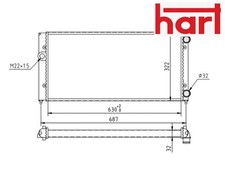 COOLANT RADIATOR 600 519 HART
