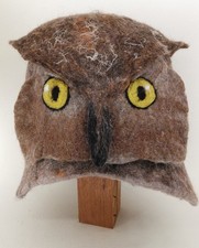 Sauna Hat 100% Wool Felt Handmade Spa Hat Wellness Gift for Him Her Owl Style