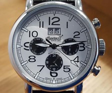 Mens Vintage Retro Ingersoll Fillmore Automatic 316L Steel Date Watch IN1206WH