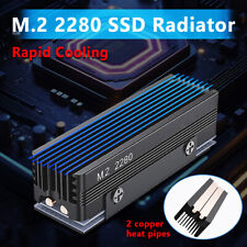 COOLLEO M.2 2280 SSD Heat Sink w/ 14.8W/MK Pad & Heat Pipes NVMe Cooler