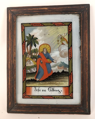Biedermeier back glass