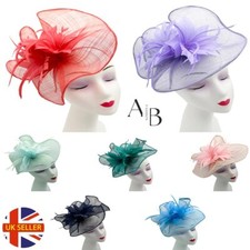 Large Headband Clip Hat Weddings Ladies Day Races Ascot Fascinator For Women's