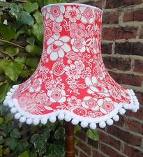 Handmade lampshade red - , cath