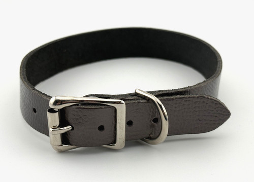 Dog collar grey - grey, real