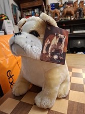 Vintage 1990s Churchill Insurance Bulldog Soft Plush Promotional Toy + Tags 29cm