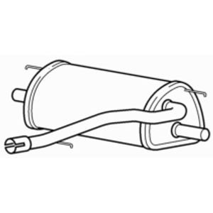 Rear exhaust silencer back - rear, box