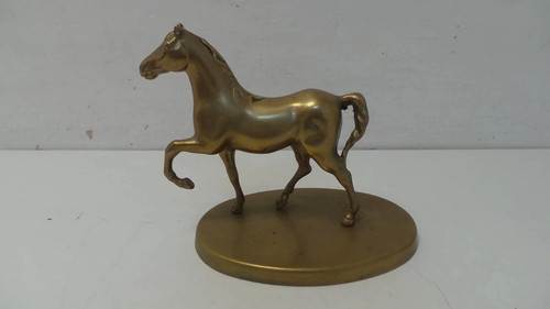 Vintage brass trotting horse - vintage,