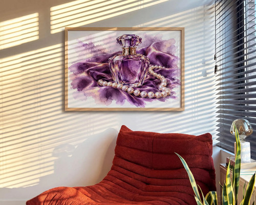 Purple perfume bottle - purple,