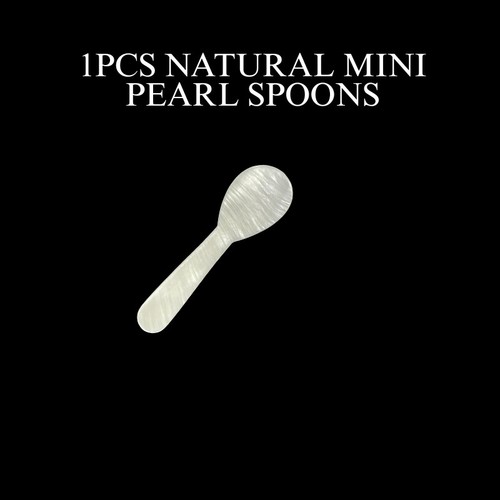 Natural mini pearl spoons - natural,