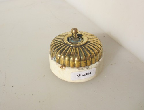 Antique brass ceramic light - brass,