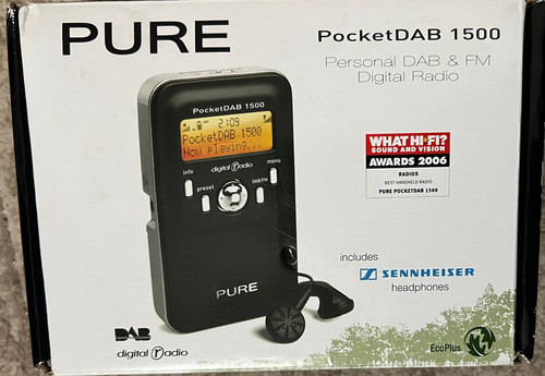 Pure 1500 dab pocket radio - pure, dab/fm