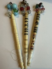 3 DELIGHTFUL ANTIQUE BONE LACE