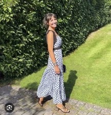 Wallis blue spot dress with