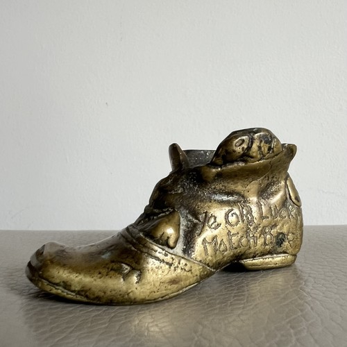 Vintage solid brass boot