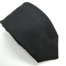 Moschino Pure Silk Tie, Midnight Blue + Russet Micro-dot Pattern, Made in Italy