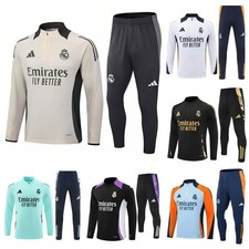 Real Madrid Tracksuit Sportswear Adult/ Kids Jumper Training Set Tops+Pants