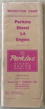 PERKINS L4 DIESEL ENGINE Instruction Chart APR 1954 #5773/6093/454/10000/32350