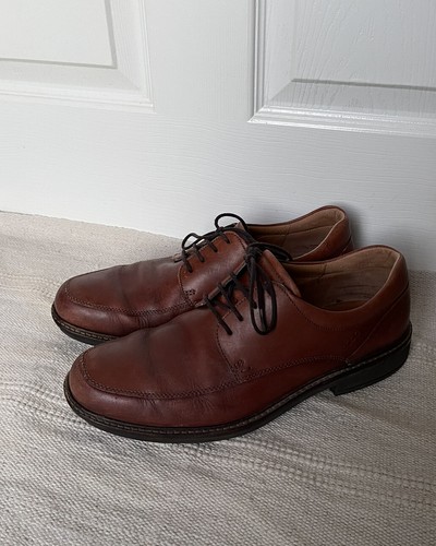 Ecco mens brown leather shoes - ecco,