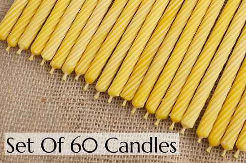 Beeswax candles twisted - beeswax,